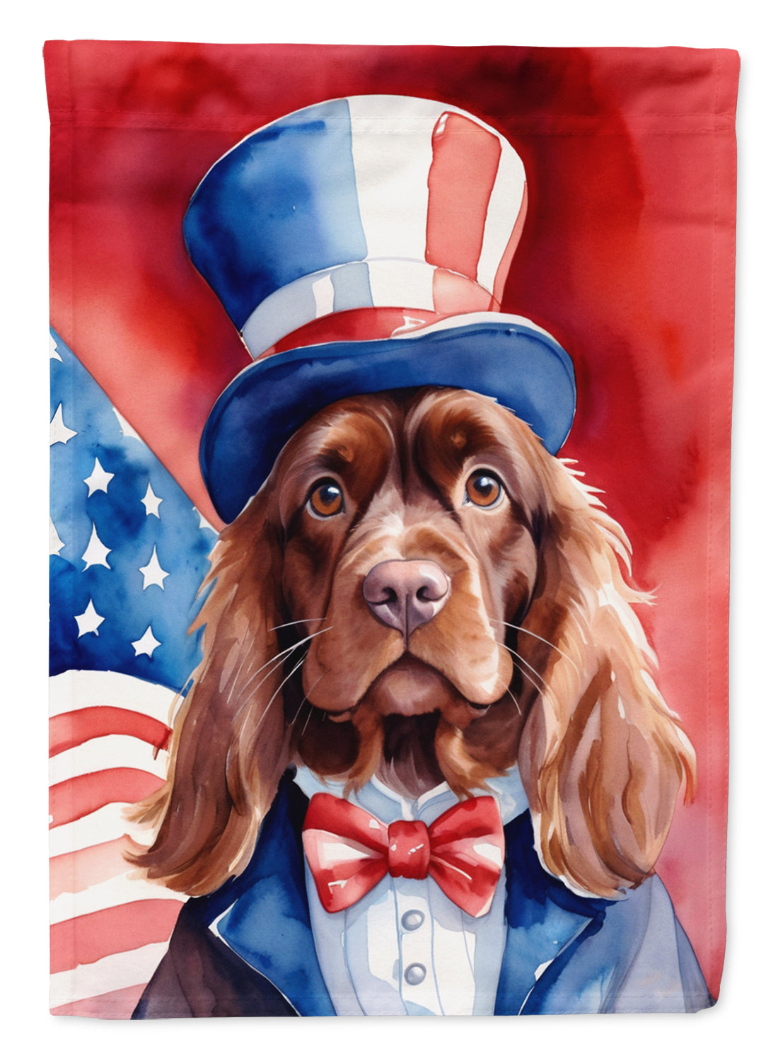 Buy this Sussex Spaniel Patriotic American House Flag