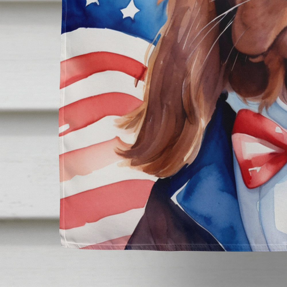 Sussex Spaniel Patriotic American House Flag