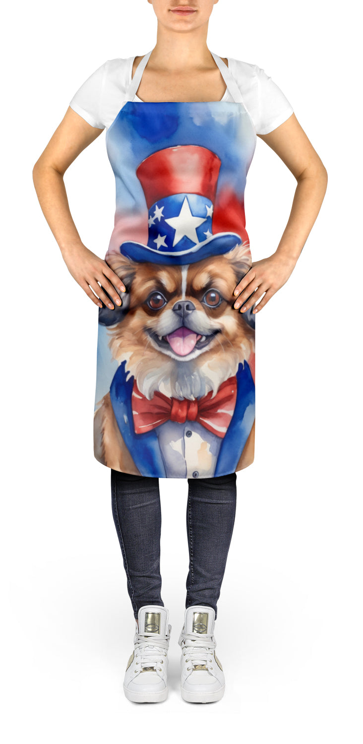 Tibetan Spaniel Patriotic American Apron