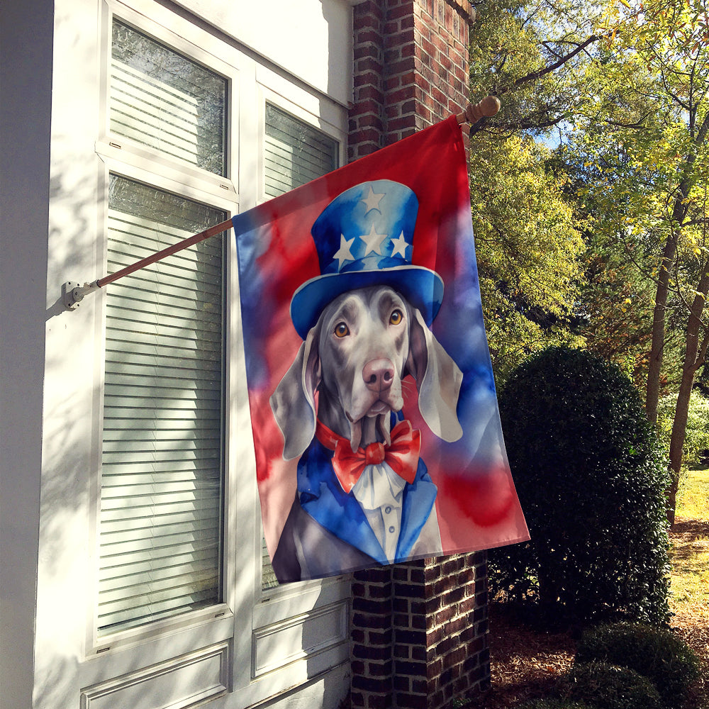 Weimaraner Patriotic American House Flag