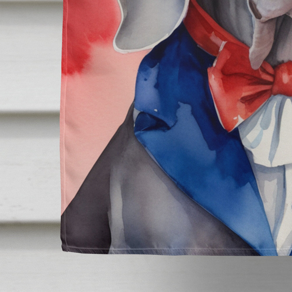 Weimaraner Patriotic American House Flag