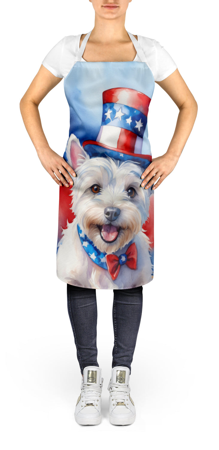 Westie Patriotic American Apron