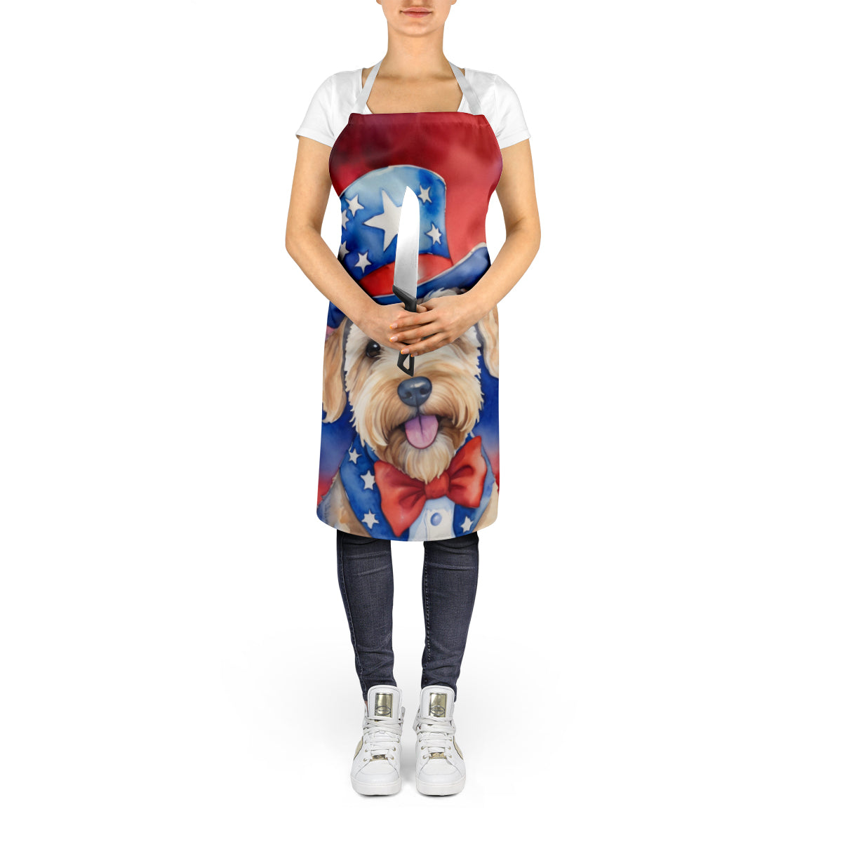 Wheaten Terrier Patriotic American Apron