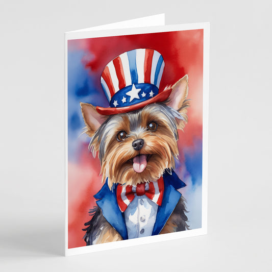 Buy this Yorkshire Terrier Patriotic American Greeting Cards Pack of 8