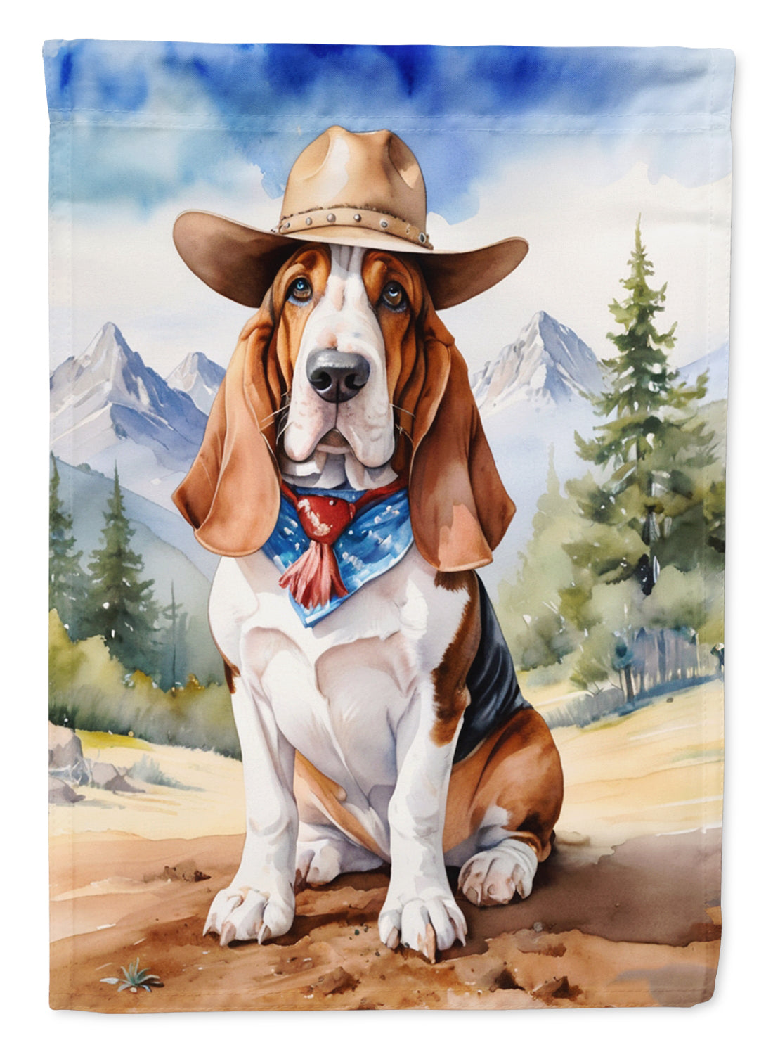 Buy this Basset Hound Cowboy Welcome Garden Flag