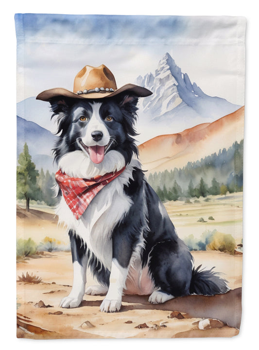 Buy this Border Collie Cowboy Welcome Garden Flag