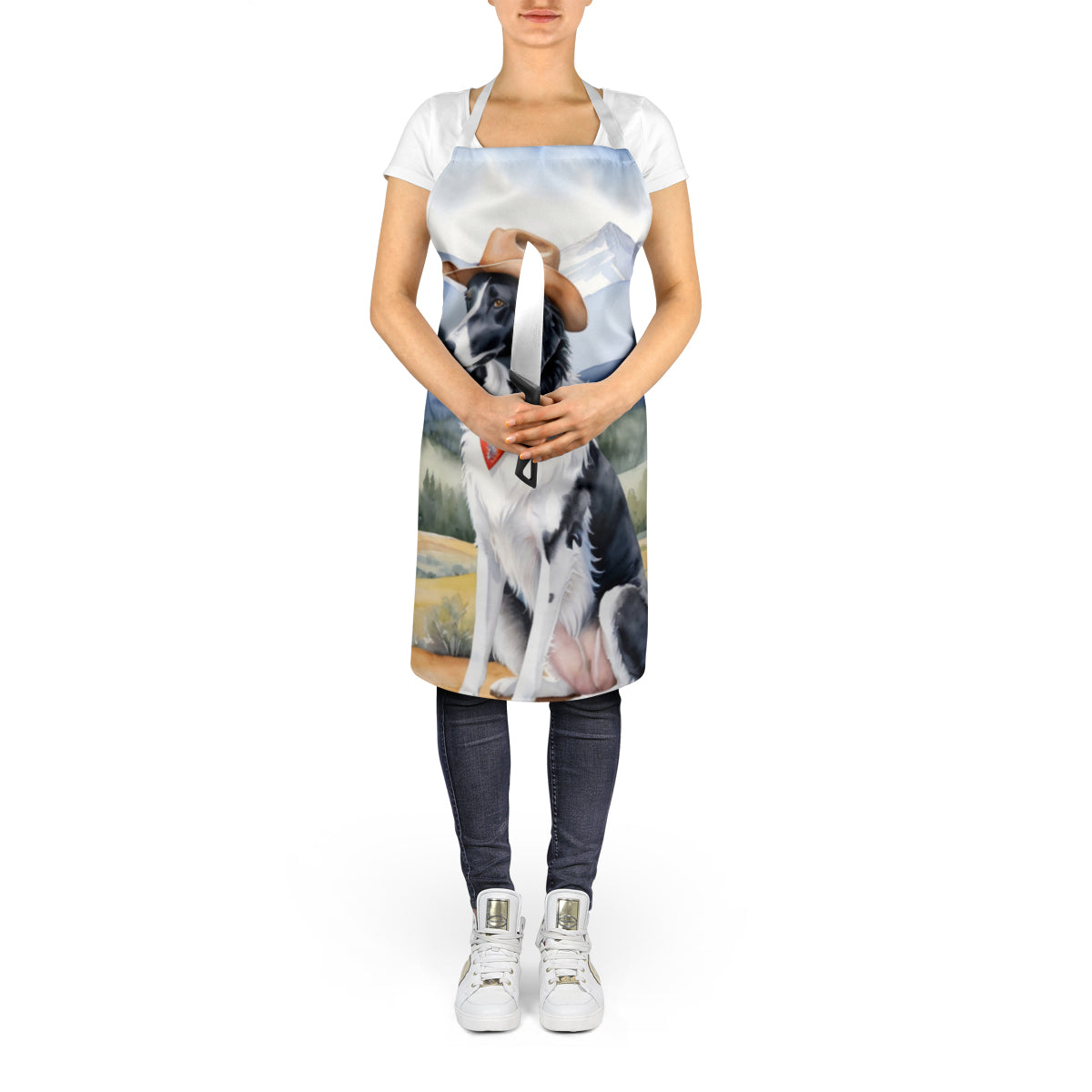 Borzoi Cowboy Welcome Apron