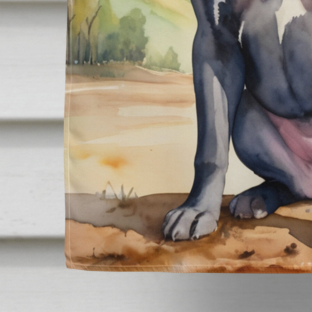 Cane Corso Cowboy Welcome House Flag