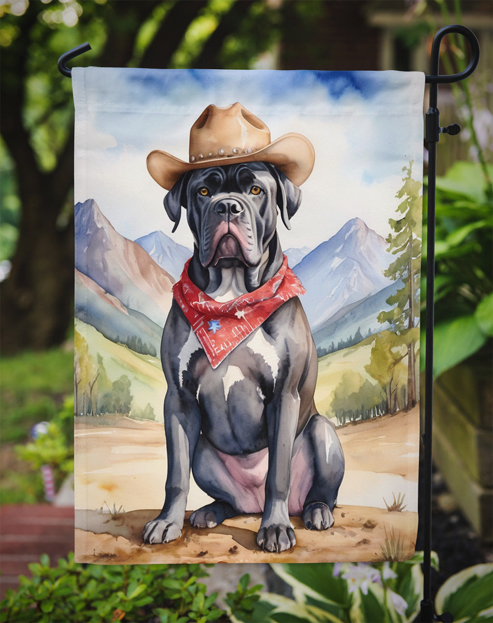 Cane Corso Cowboy Welcome Garden Flag