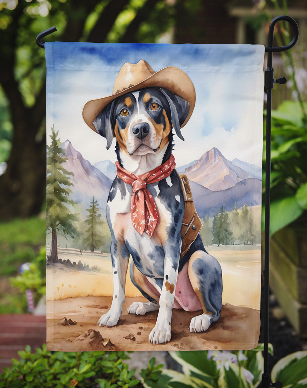 Catahoula Cowboy Welcome Garden Flag