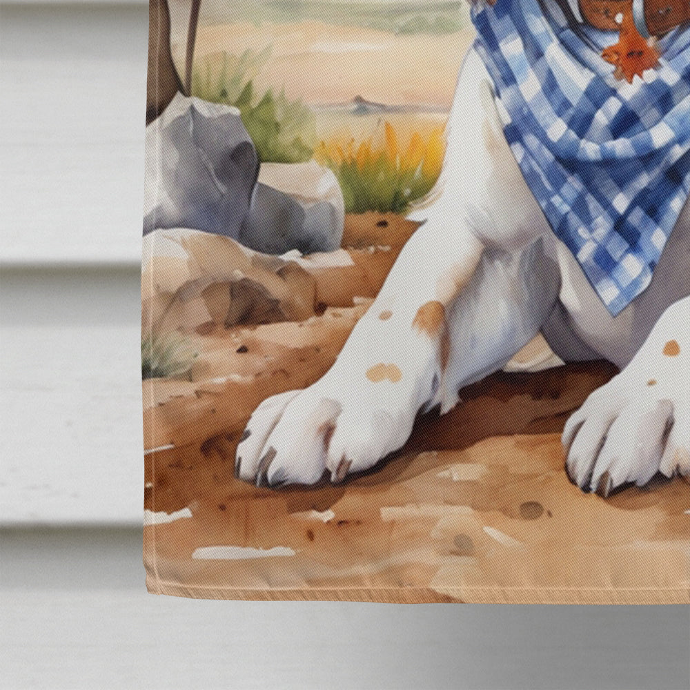 Clumber Spaniel Cowboy Welcome House Flag