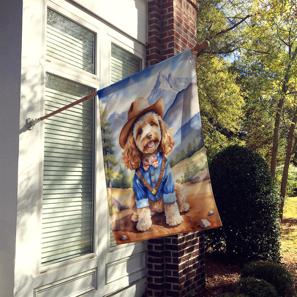 Cockapoo Cowboy Welcome House Flag