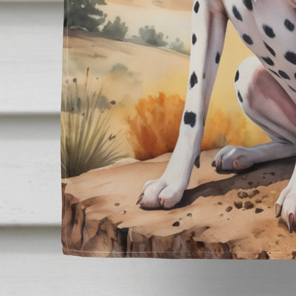 Dalmatian Cowboy Welcome House Flag