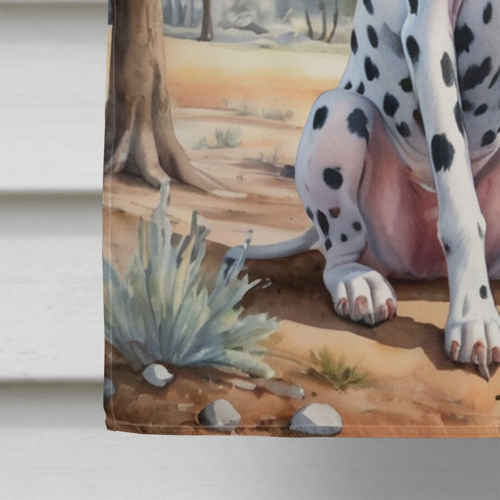 Dalmatian Cowboy Welcome House Flag