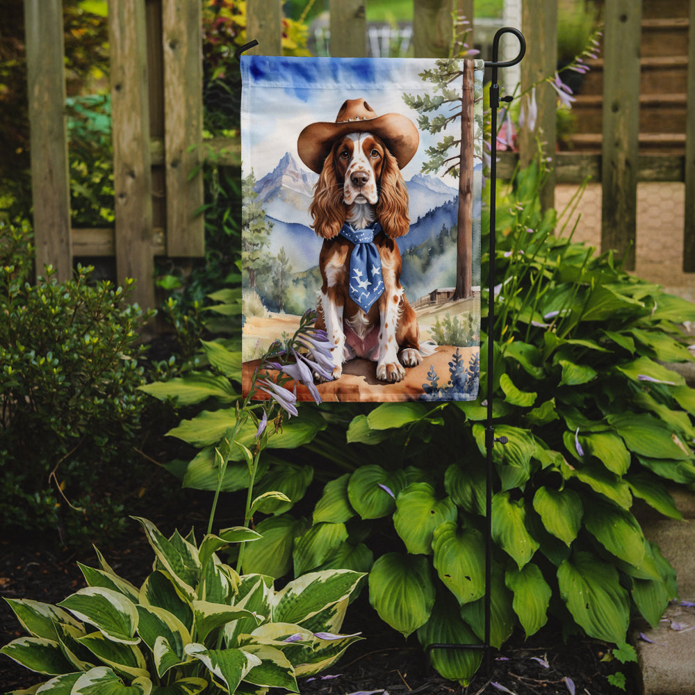 English Cocker Spaniel Cowboy Welcome Garden Flag