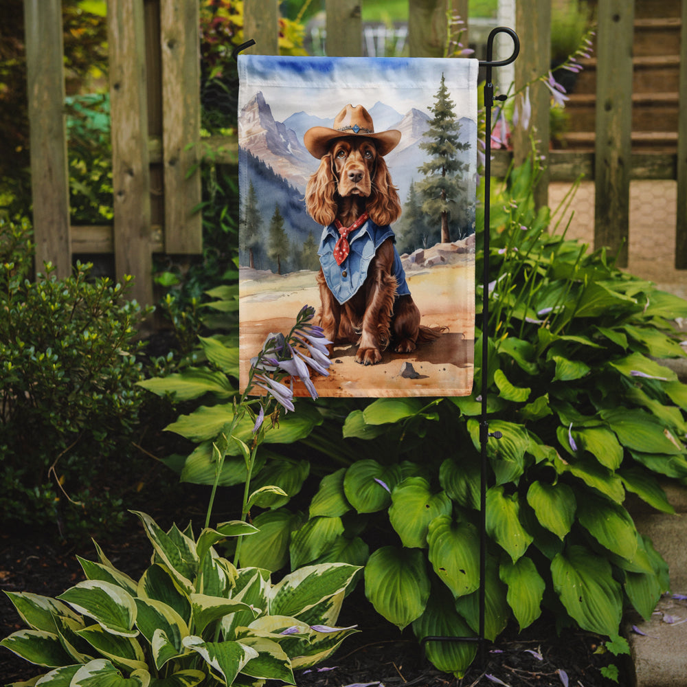 English Cocker Spaniel Cowboy Welcome Garden Flag