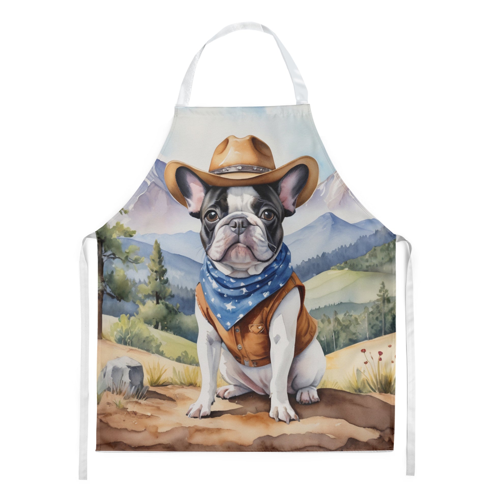 Buy this French Bulldog Cowboy Welcome Apron