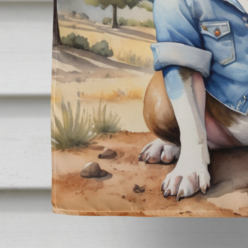 French Bulldog Cowboy Welcome House Flag