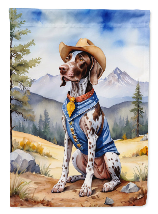 Buy this German Shorthaired Pointer Cowboy Welcome House Flag