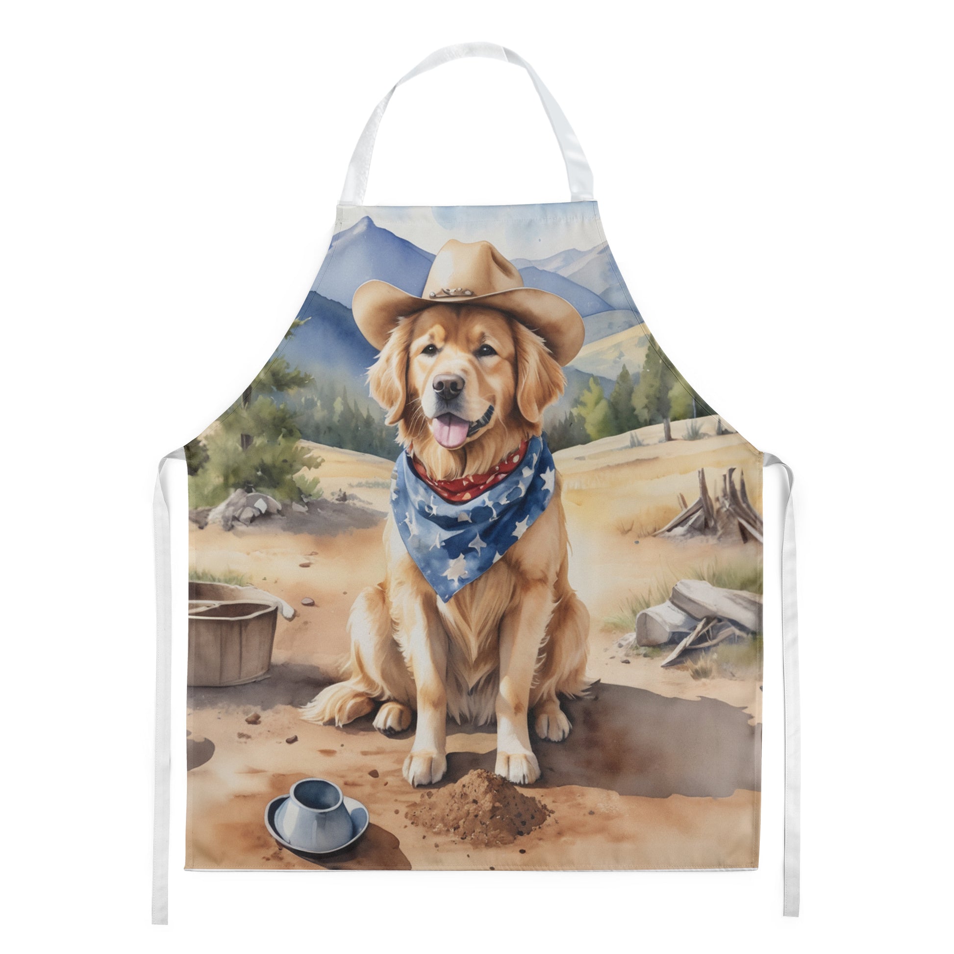 Buy this Golden Retriever Cowboy Welcome Apron