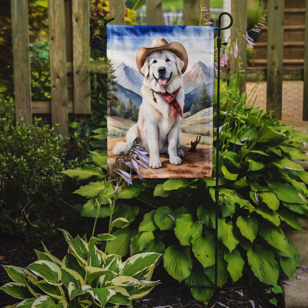 Great Pyrenees Cowboy Welcome Garden Flag