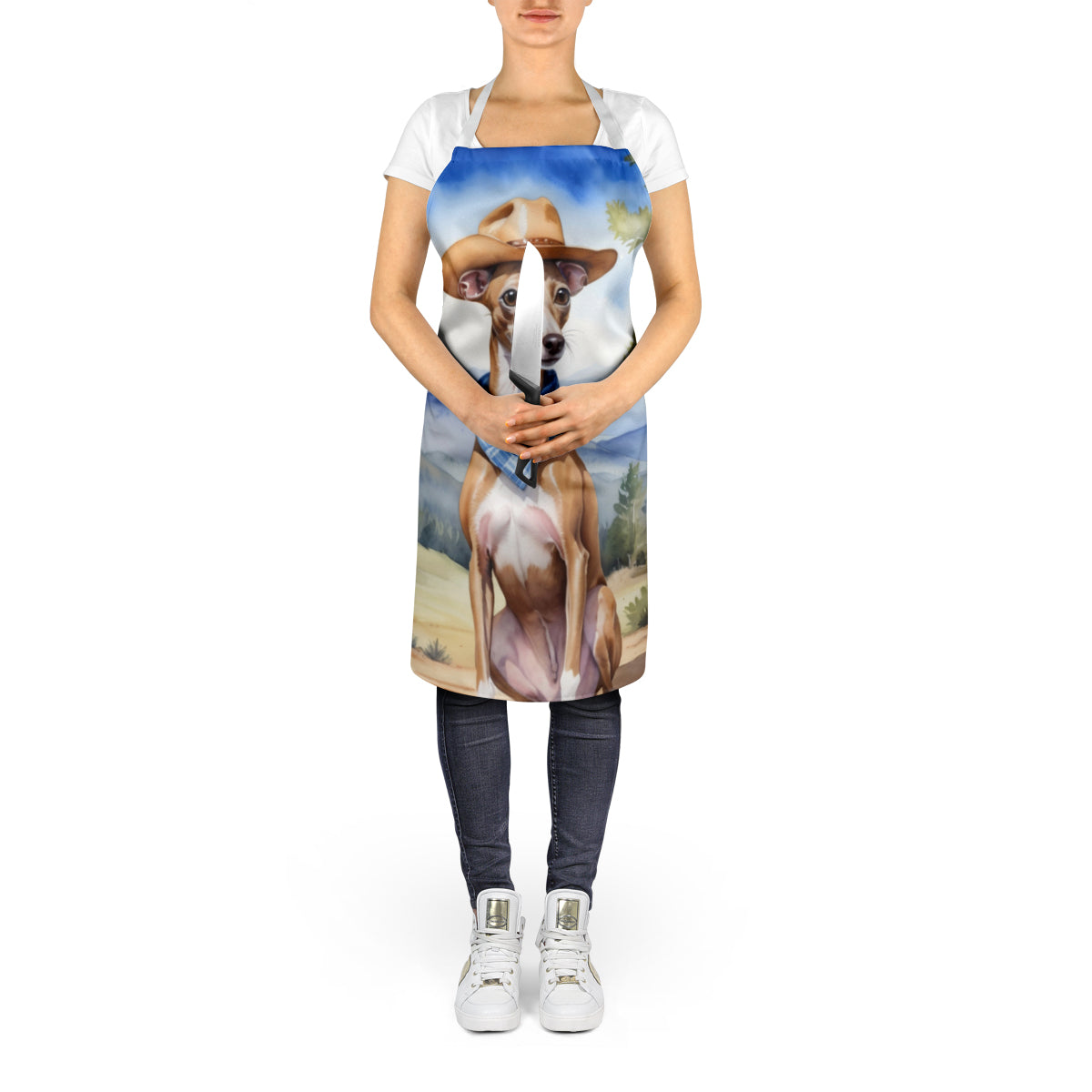 Italian Greyhound Cowboy Welcome Apron