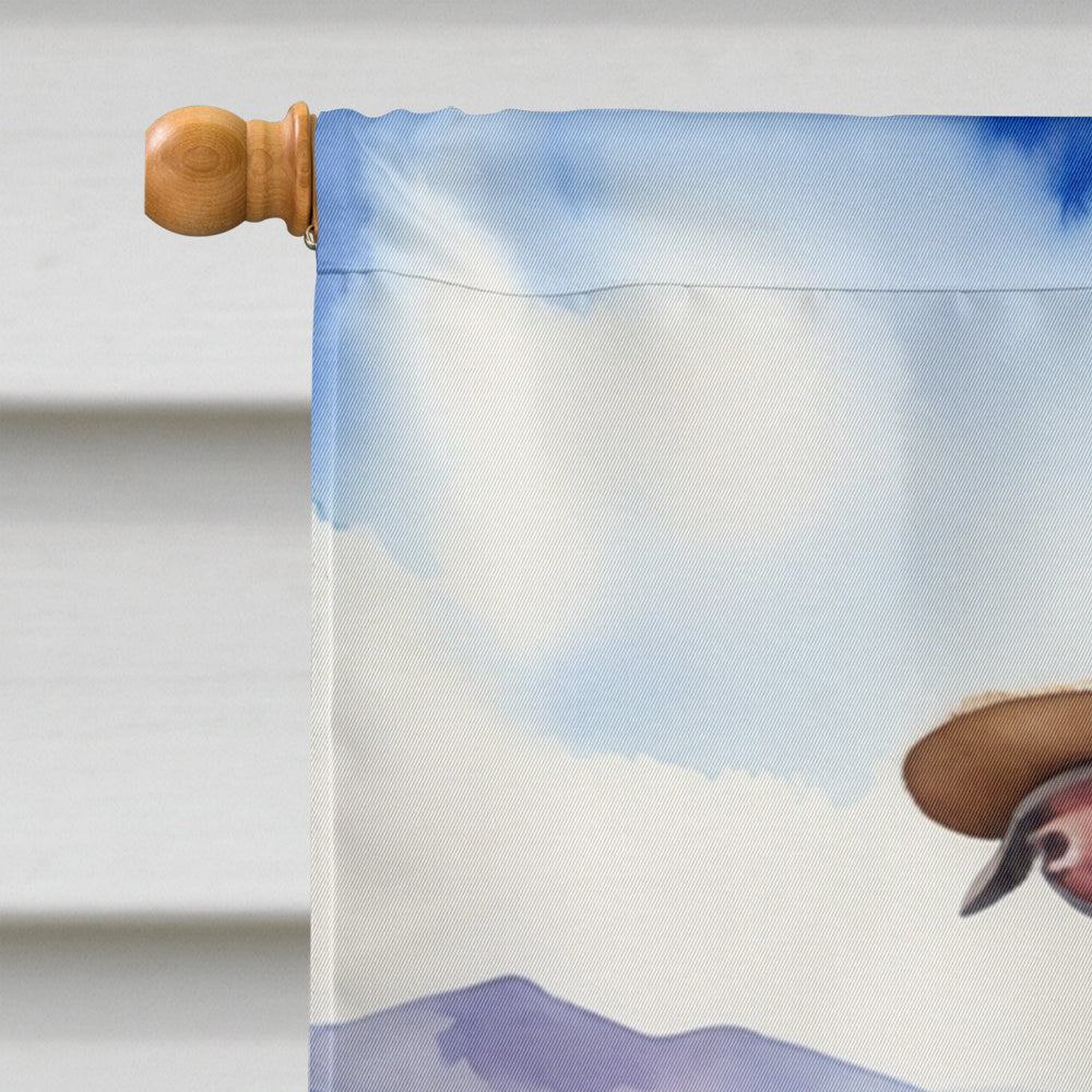 Italian Greyhound Cowboy Welcome House Flag