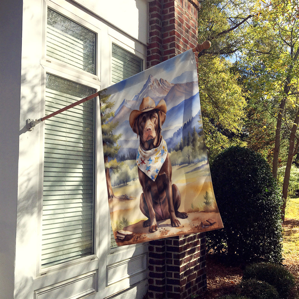 Labrador Retriever Cowboy Welcome House Flag