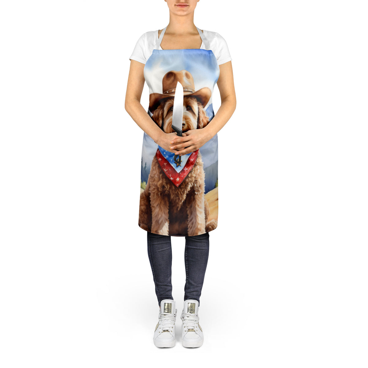 Labradoodle Cowboy Welcome Apron