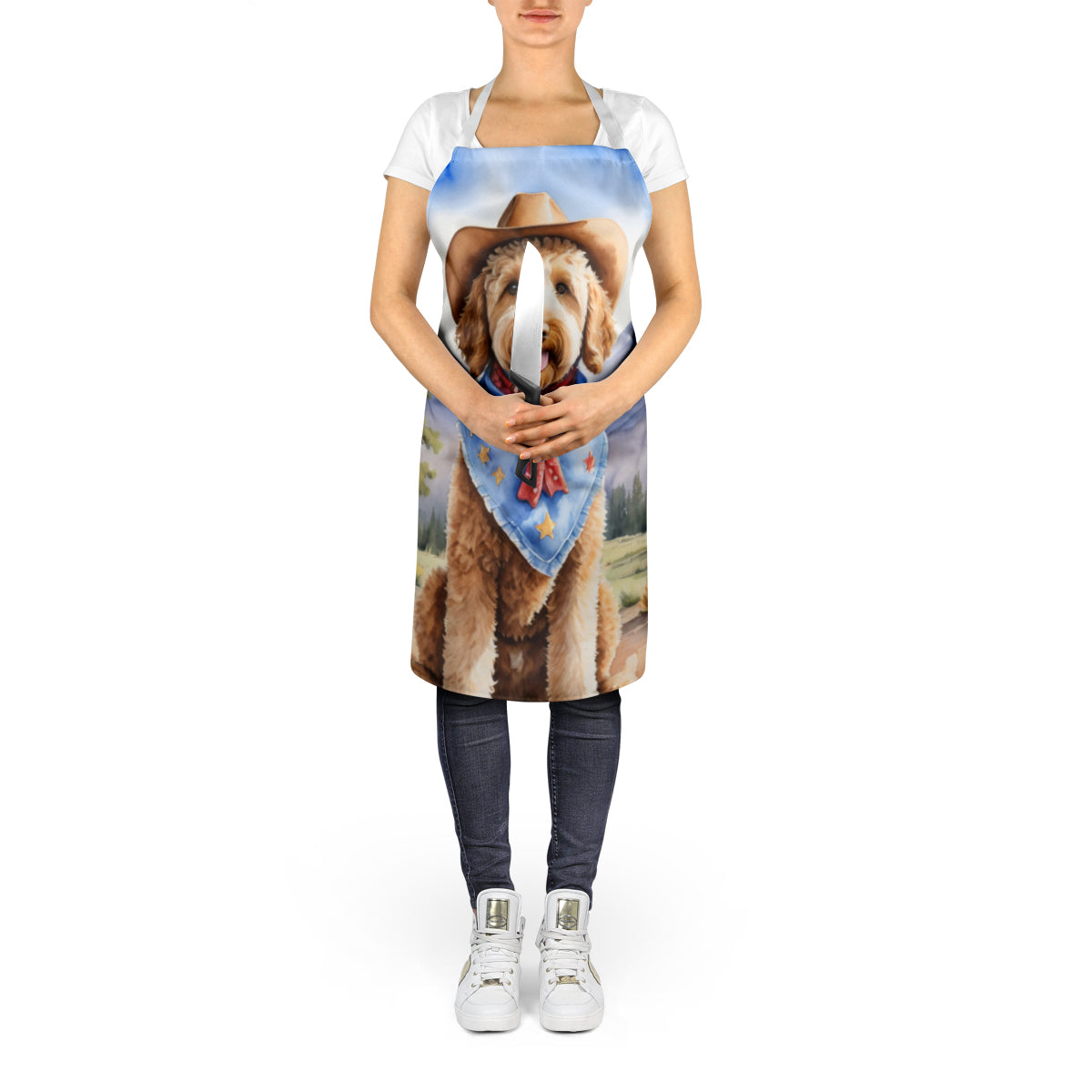 Labradoodle Cowboy Welcome Apron