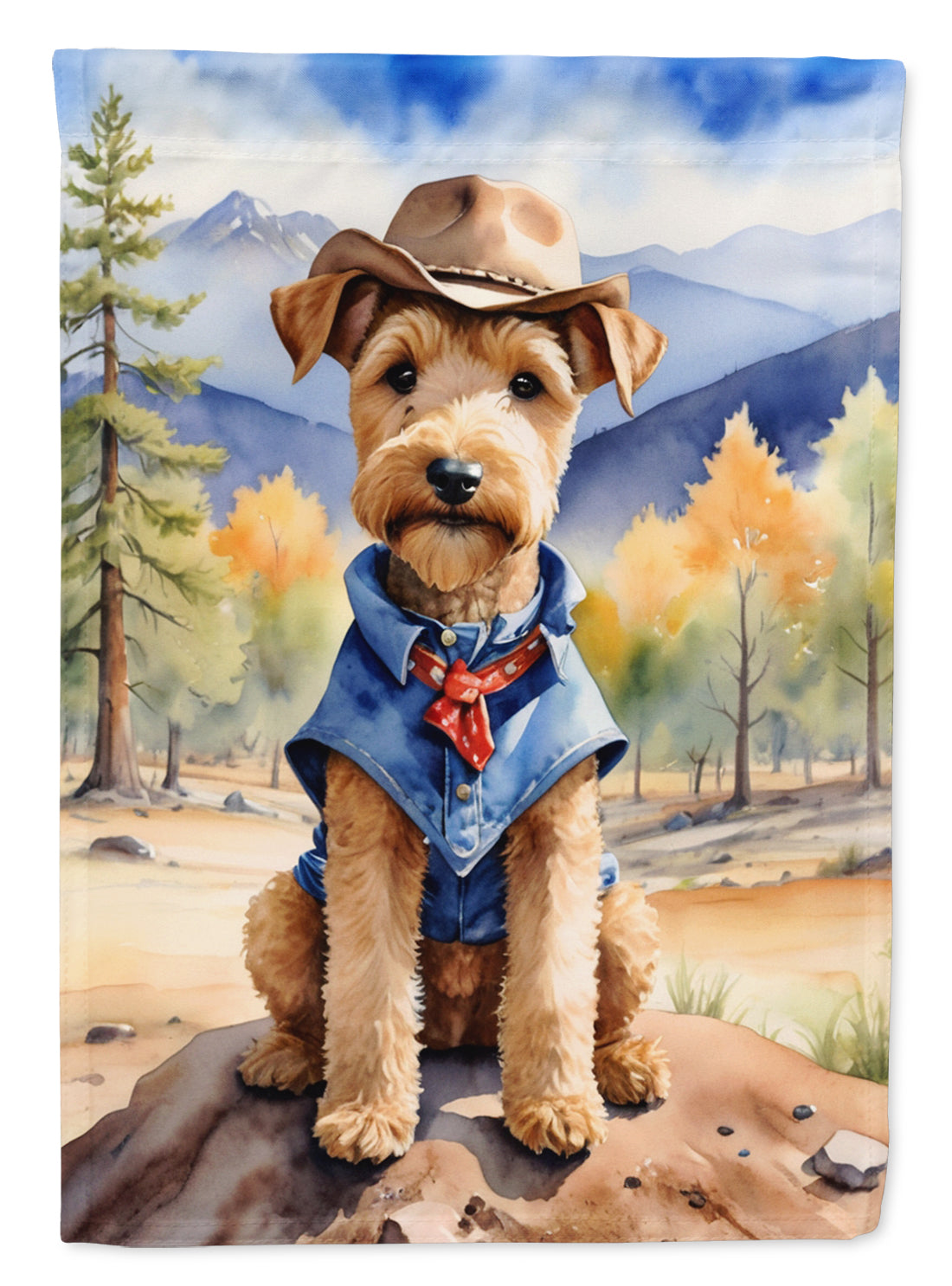 Buy this Lakeland Terrier Cowboy Welcome House Flag