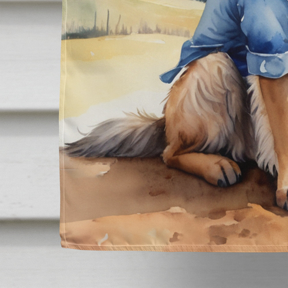 Leonberger Cowboy Welcome House Flag