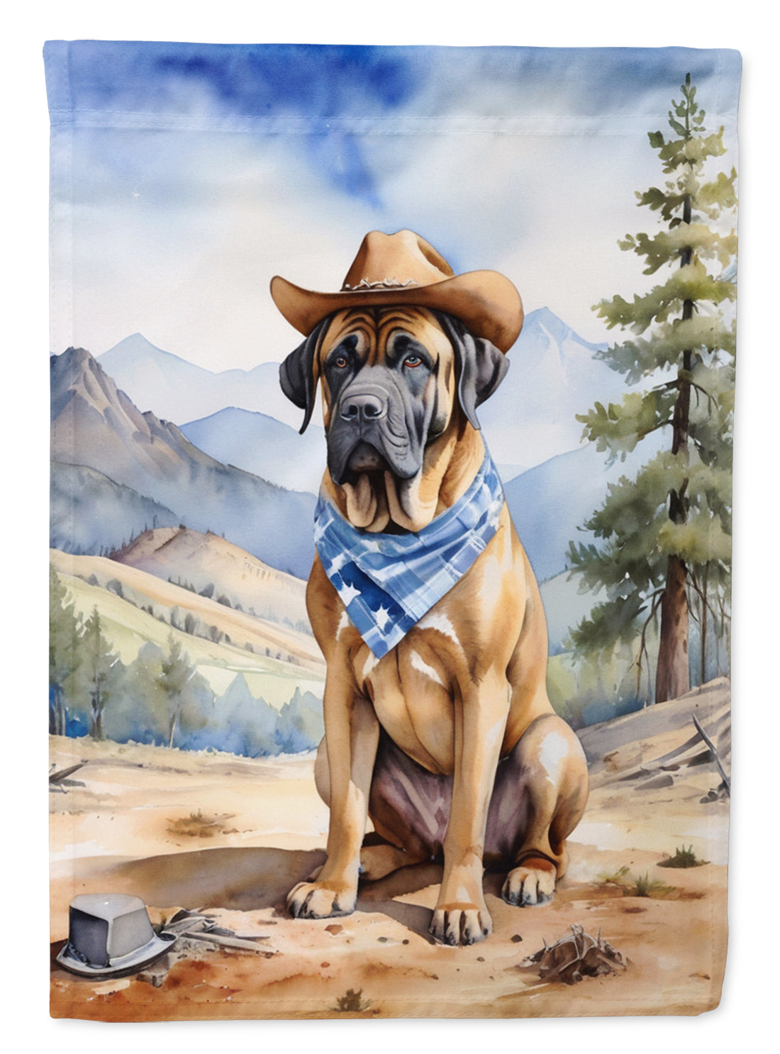 Buy this Mastiff Cowboy Welcome House Flag