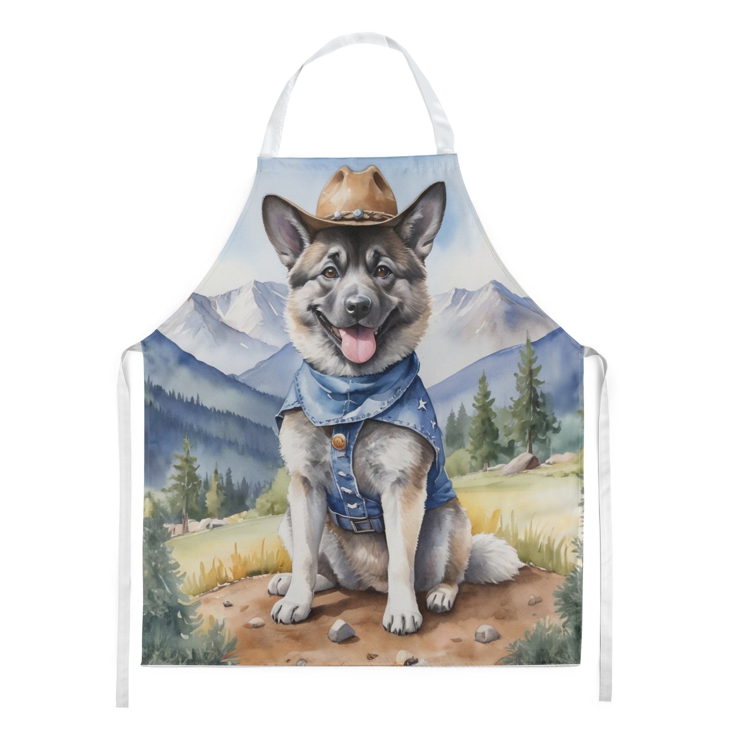 Buy this Norwegian Elkhound Cowboy Welcome Apron