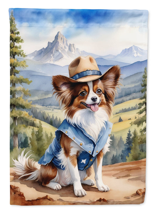 Buy this Papillon Cowboy Welcome Garden Flag