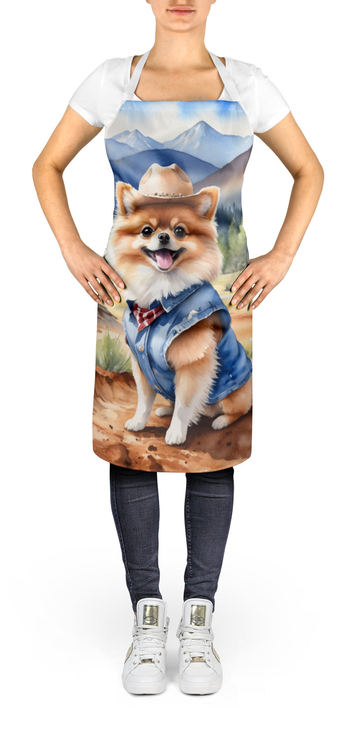 Pomeranian Cowboy Welcome Apron