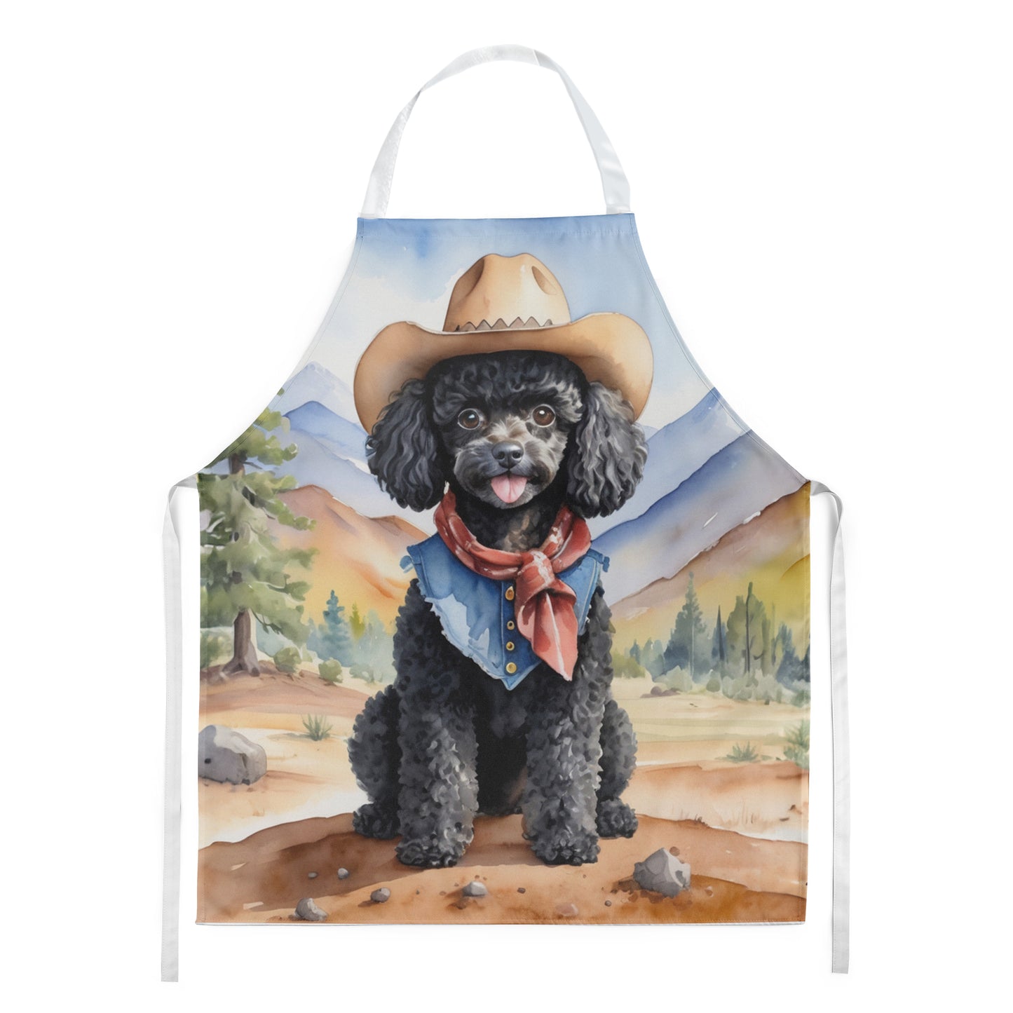 Buy this Black Poodle Cowboy Welcome Apron