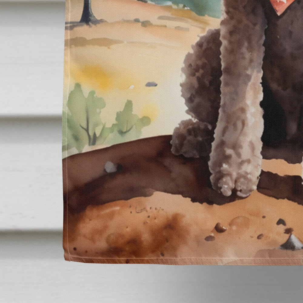 Poodle Cowboy Welcome House Flag