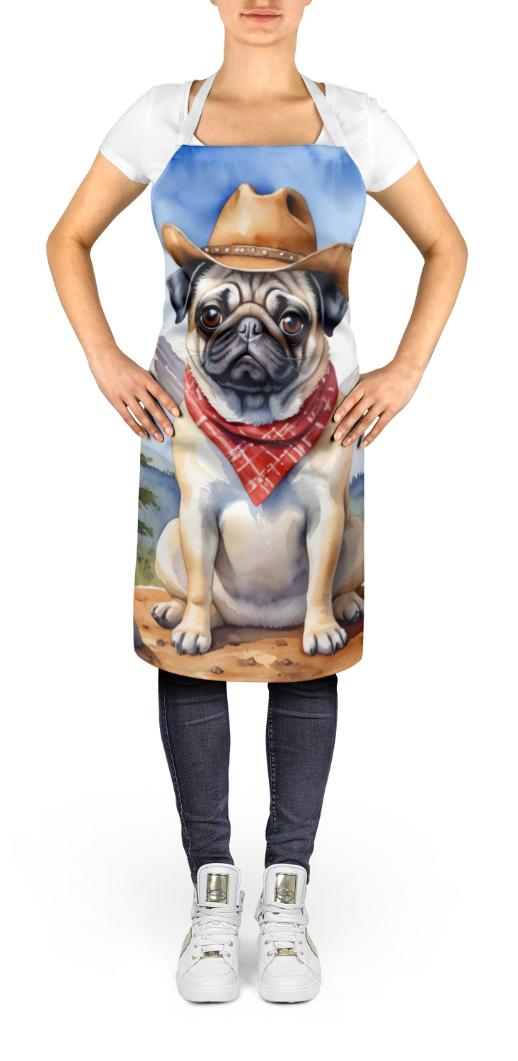 Pug Cowboy Welcome Apron