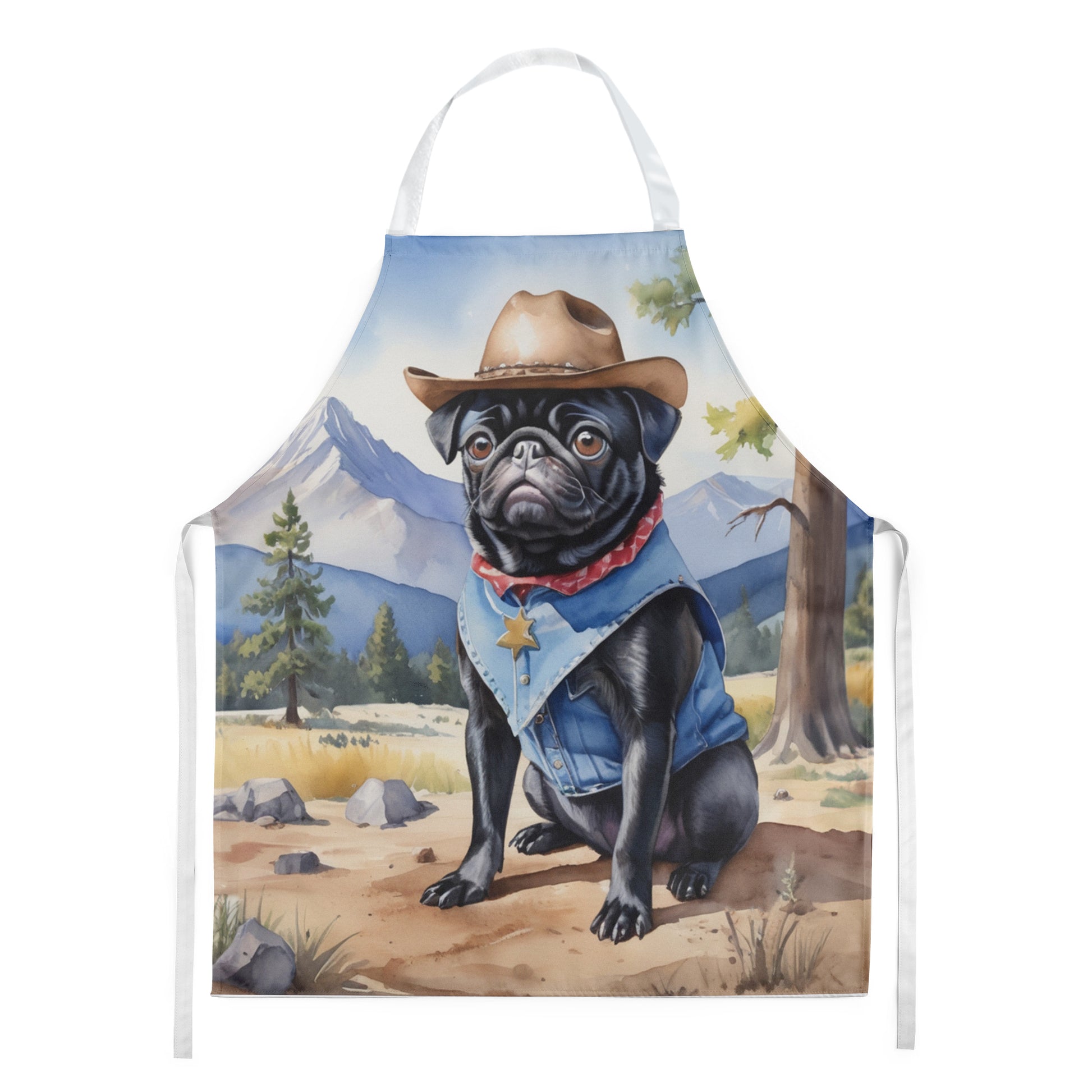 Buy this Pug Cowboy Welcome Apron