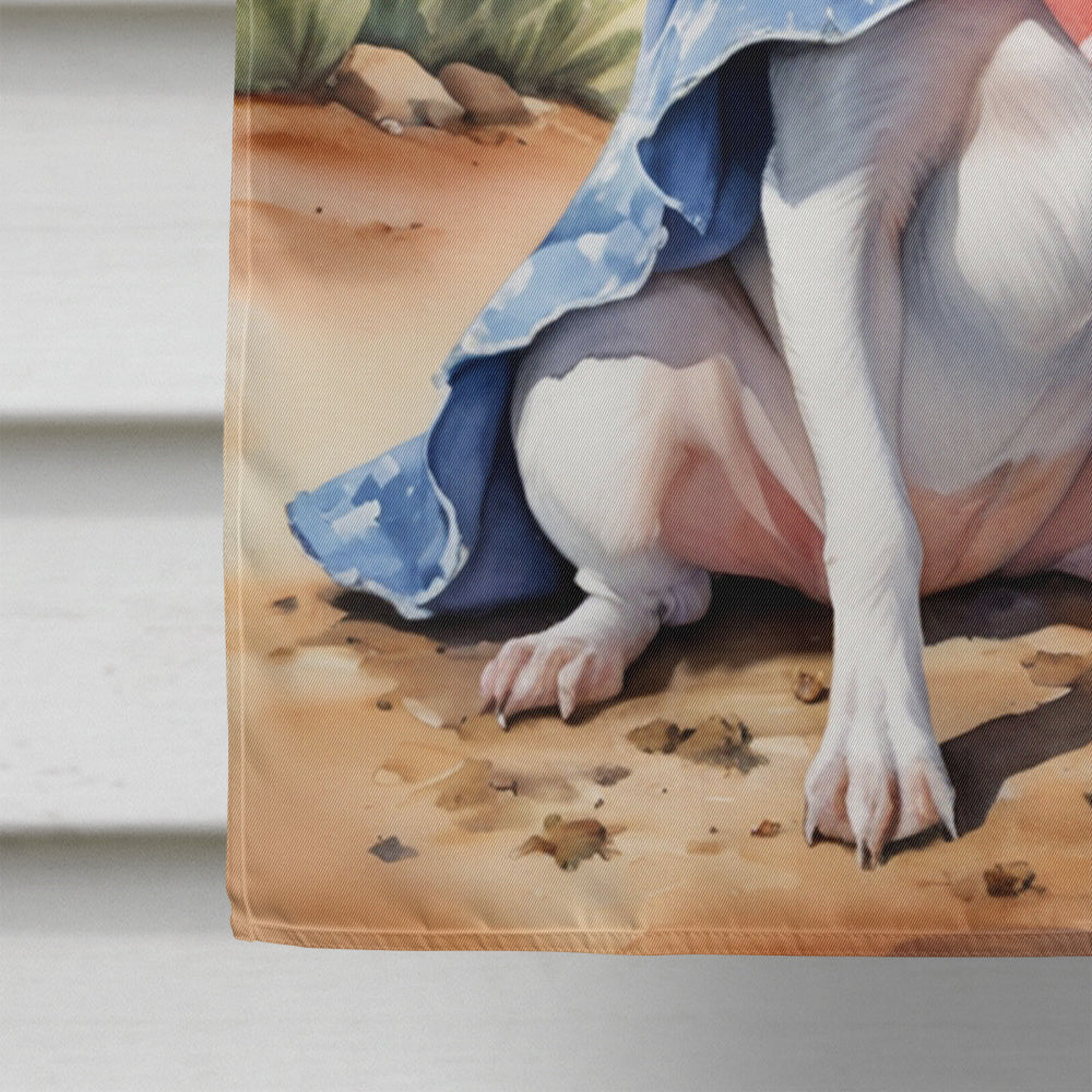 Rat Terrier Cowboy Welcome House Flag