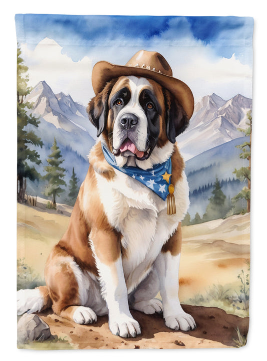 Buy this Saint Bernard Cowboy Welcome House Flag