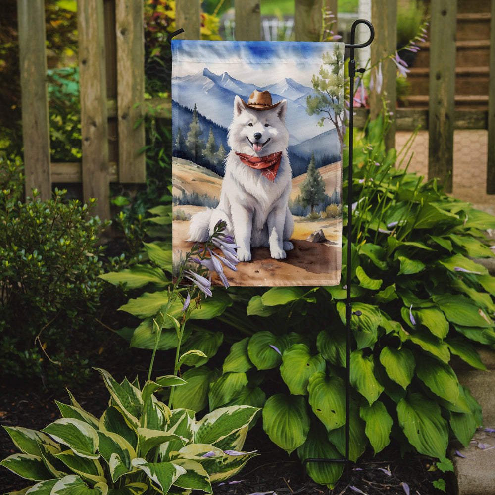 Samoyed Cowboy Welcome Garden Flag