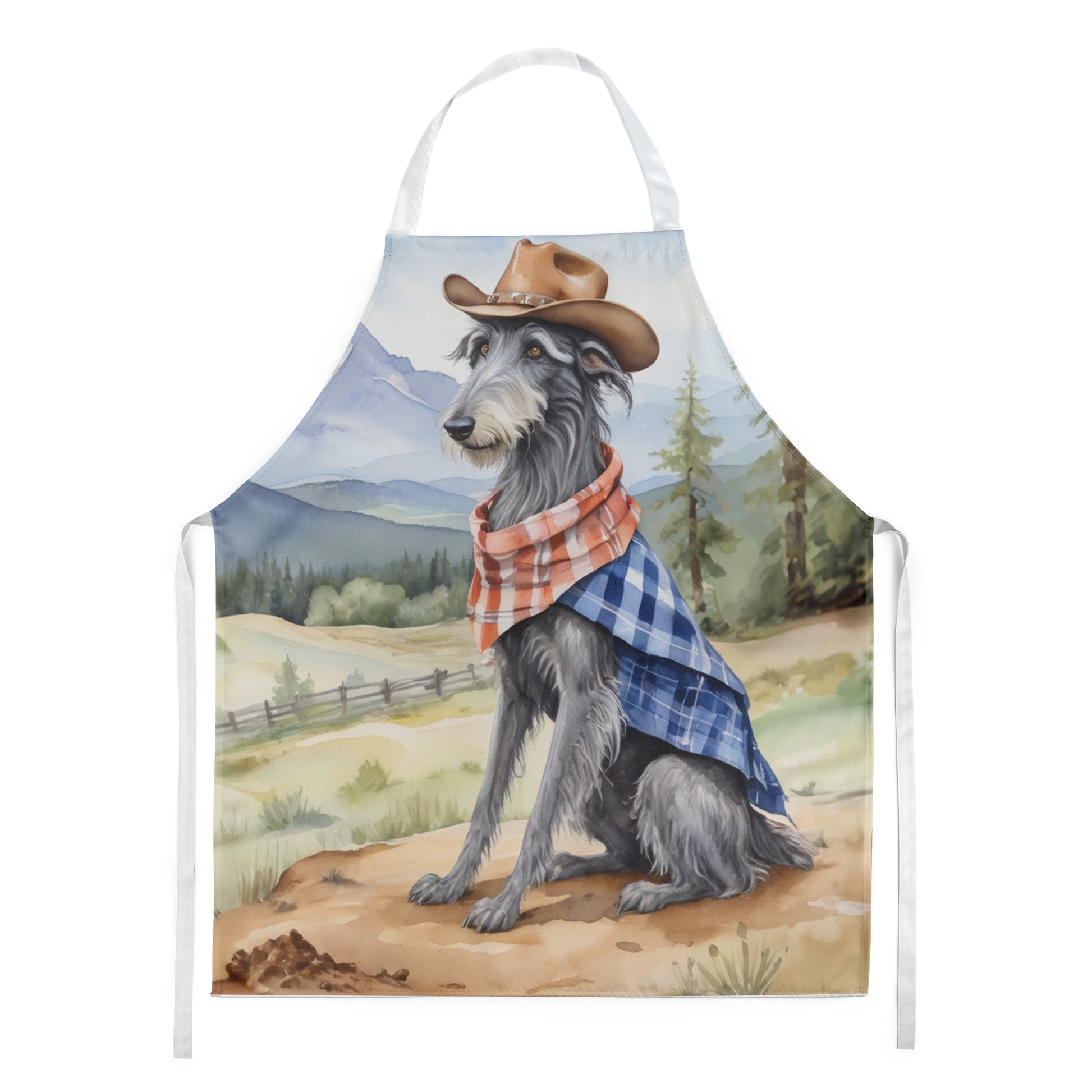 Buy this Scottish Deerhound Cowboy Welcome Apron