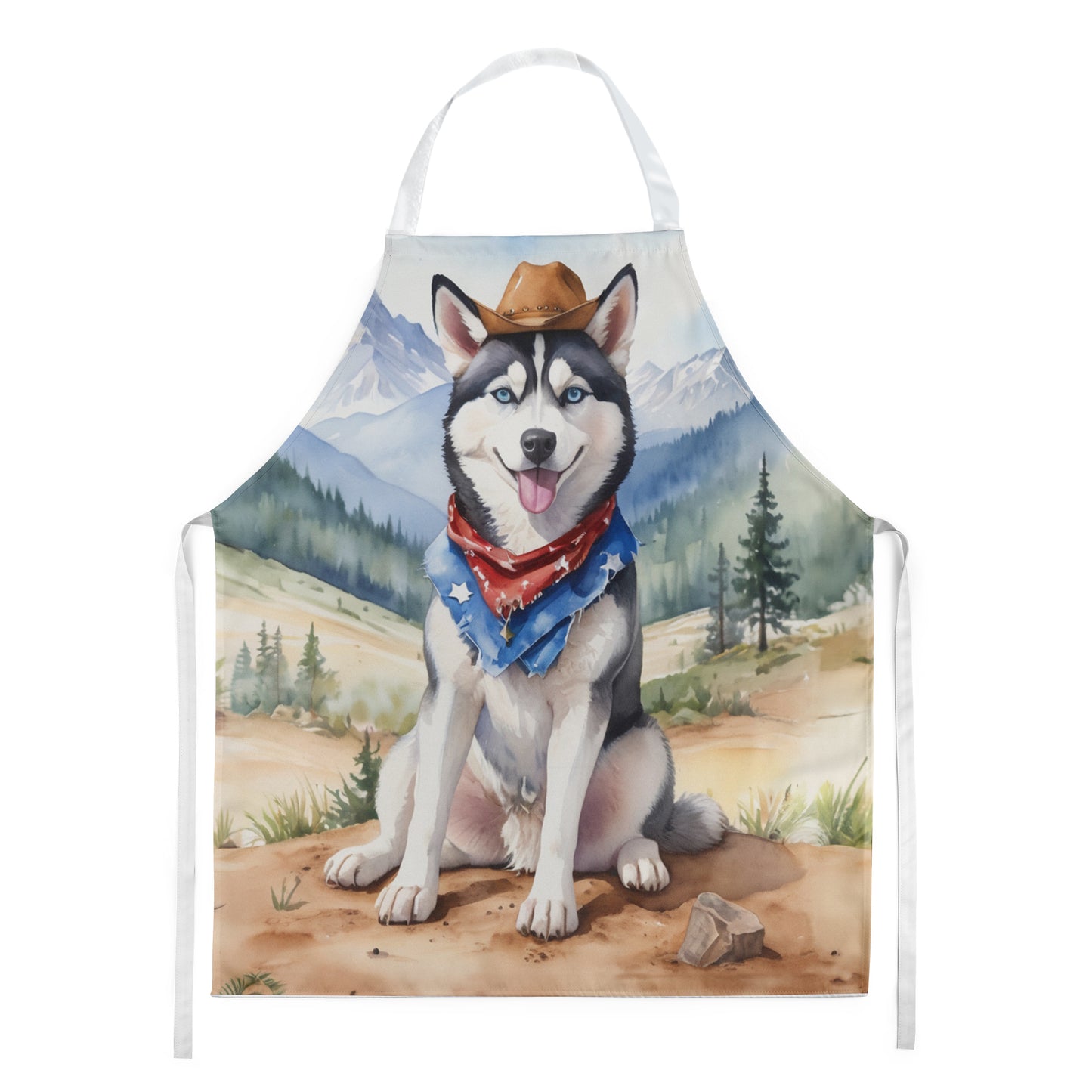 Buy this Siberian Husky Cowboy Welcome Apron