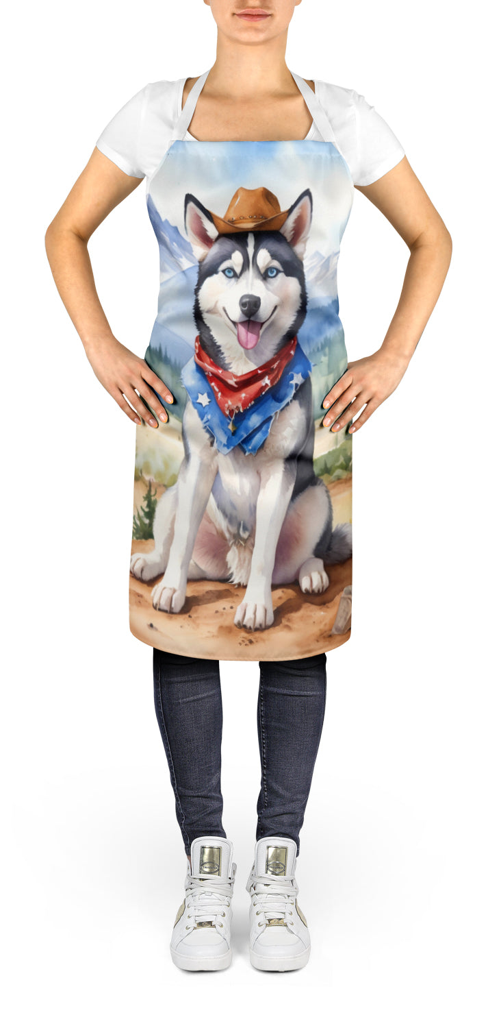 Siberian Husky Cowboy Welcome Apron