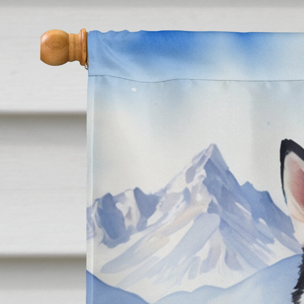 Siberian Husky Cowboy Welcome House Flag