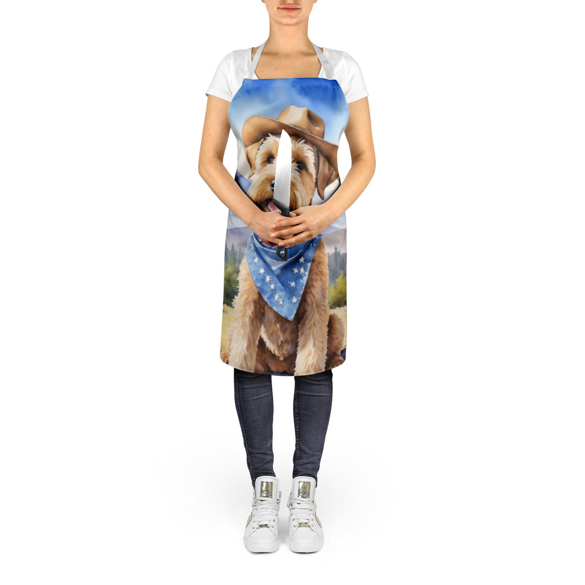 Wheaten Terrier Cowboy Welcome Apron