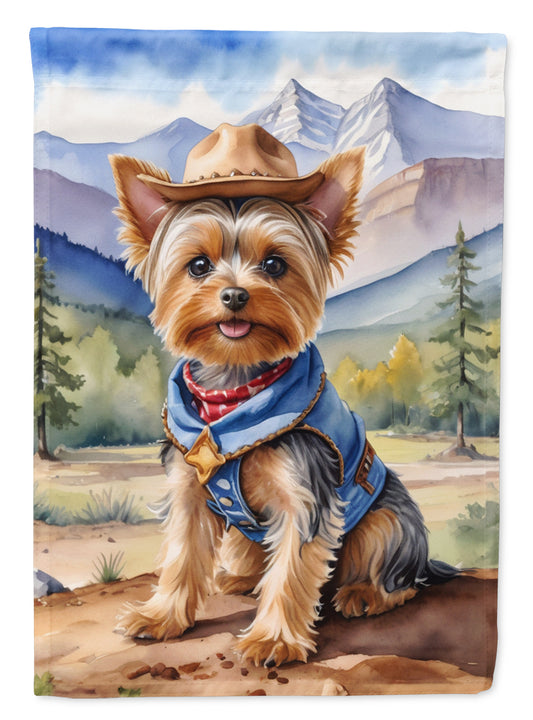 Buy this Yorkshire Terrier Yorkie Cowboy Welcome House Flag