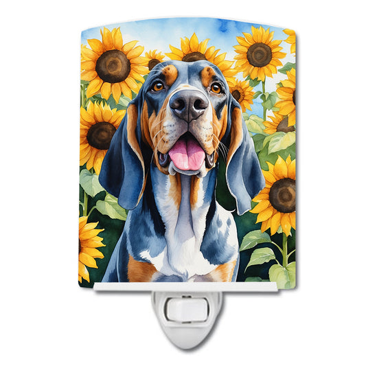 Buy this American English Coonhound in Sunflowers Ceramic Night Light